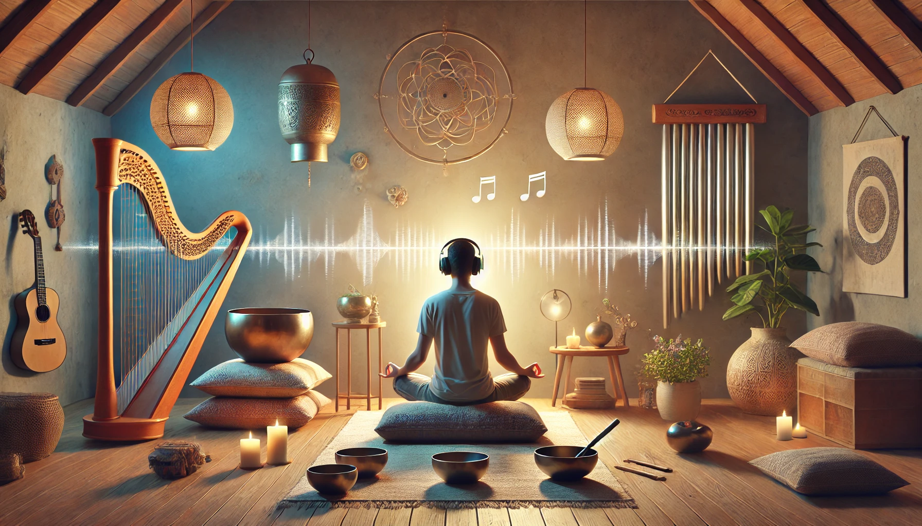 music therapy with meditation and sound